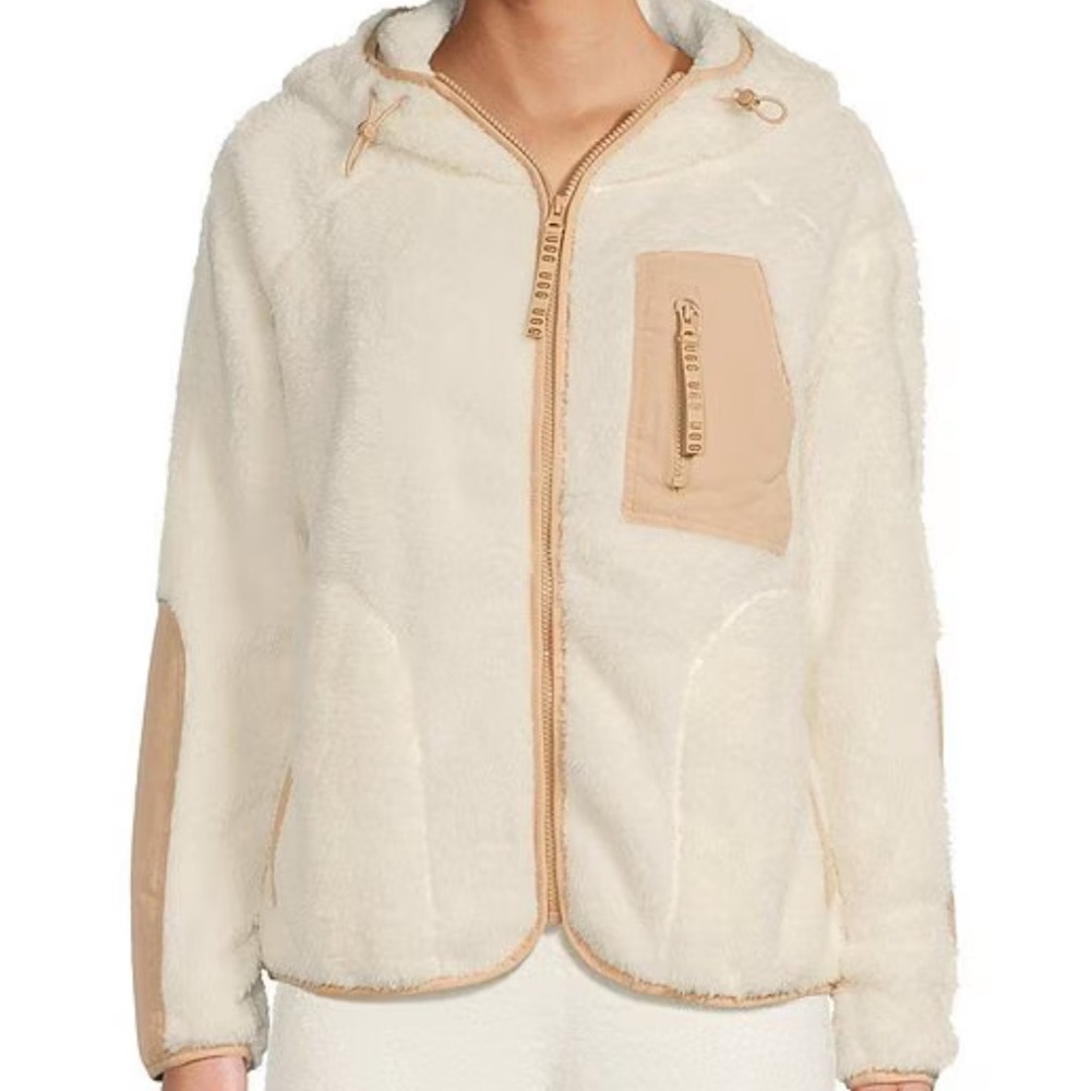 UGG Ruthie UGGfluff Zip Hoodie. Cream Zip up. Women’s SZ 2X. Excellent Condition